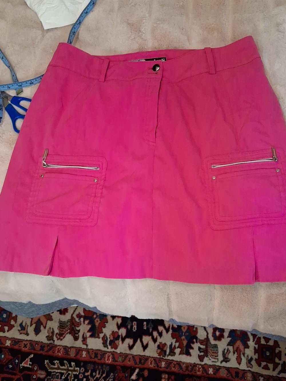 jamie sadock Hot Pink Golf Skort with Zip Pocket Detail